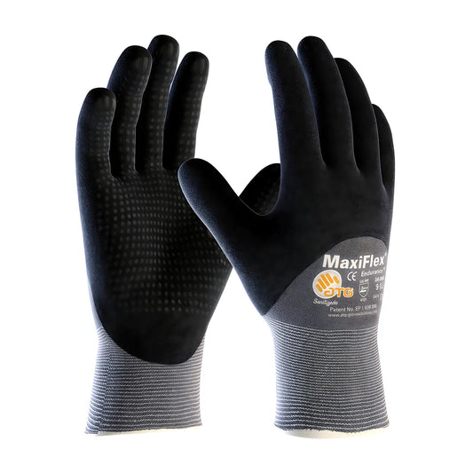 Atg 34-845/L Seamless Knit Nylon Glove With Nitrile Coated Microfoam Grip On Palm, Fingers & Knuckles - Micro Dot Palm - Touchscreen Compatible 34-845L-17794