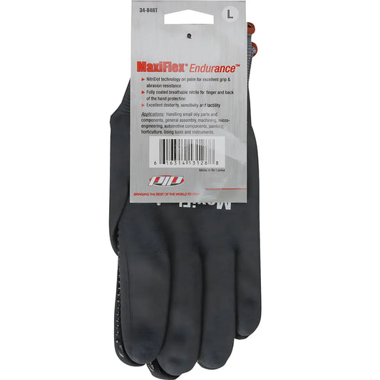 Atg 34-846T/L Seamless Knit Nylon Glove With Nitrile Coated Microfoam Grip On Full Hand - Micro Dot Palm - Touchscreen Compatible 34-846TL-17814