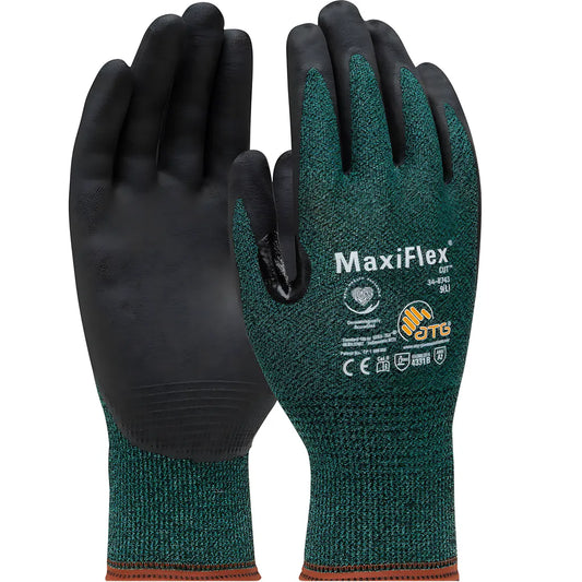 Atg 34-8743/L Seamless Knit Engineered Yarn Glove With Premium Nitrile Coated Microfoam Grip On Palm & Fingers - Touchscreen Compatible 34-8743L-17837