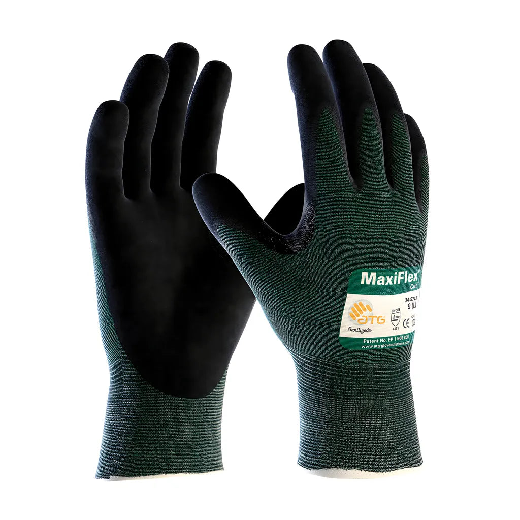 Atg 34-8743V/Xxl Seamless Knit Engineered Yarn Glove With Premium Nitrile Coated Microfoam Grip On Palm & Fingers - Touchscreen Compatible - Vend-Ready 34-8743VXXL-17864