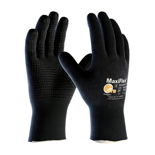 Atg 34-8745/L Seamless Knit Nylon / Elastane Glove With Nitrile Coated Microfoam Grip On Full Hand - Micro Dot Palm - Touchscreen Compatible 34-8745L-17869