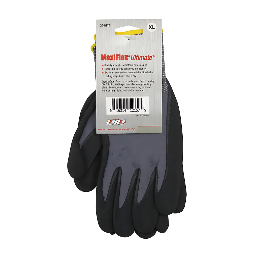 Atg 34-874T/S Seamless Knit Nylon / Elastane Glove With Nitrile Coated Microfoam Grip On Palm & Fingers - Tagged 34-874TS-17882