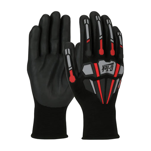 G-Tek 34-Mp150/L Seamless Knit Nylon Glove With Impact Protection And Nitrile Coated Foam Grip On Palm & Fingers 34-MP150L-17984