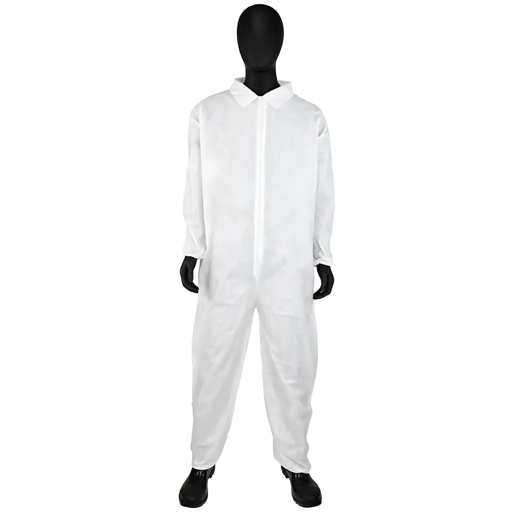 West Chester 3402/Xxl Pe Laminate Coverall With Elastic Wrist & Ankle, 47 Gsm 3402XXL-17316