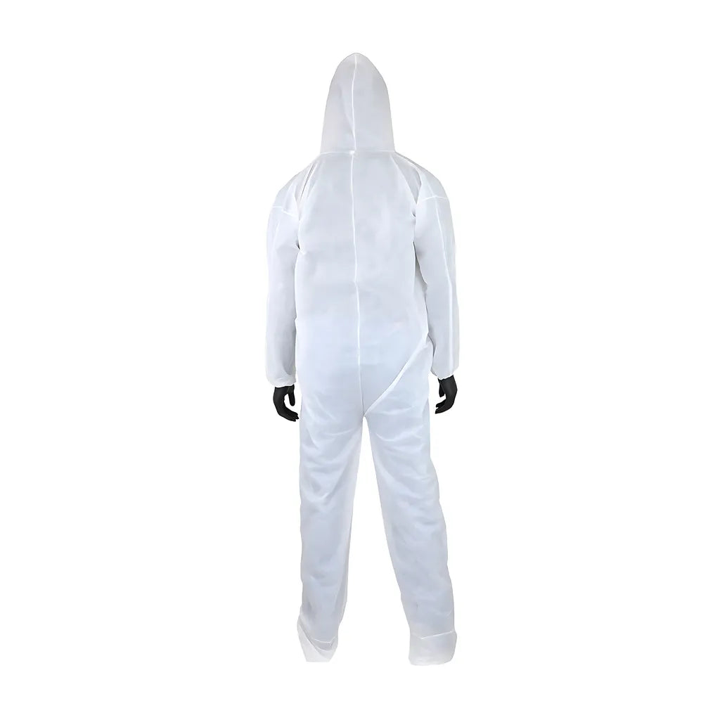 West Chester 3409/L Pe Laminate Coverall With Elastic Wrist & Ankle With Attached Hood & Boot, 47 Gsm 3409L-17328