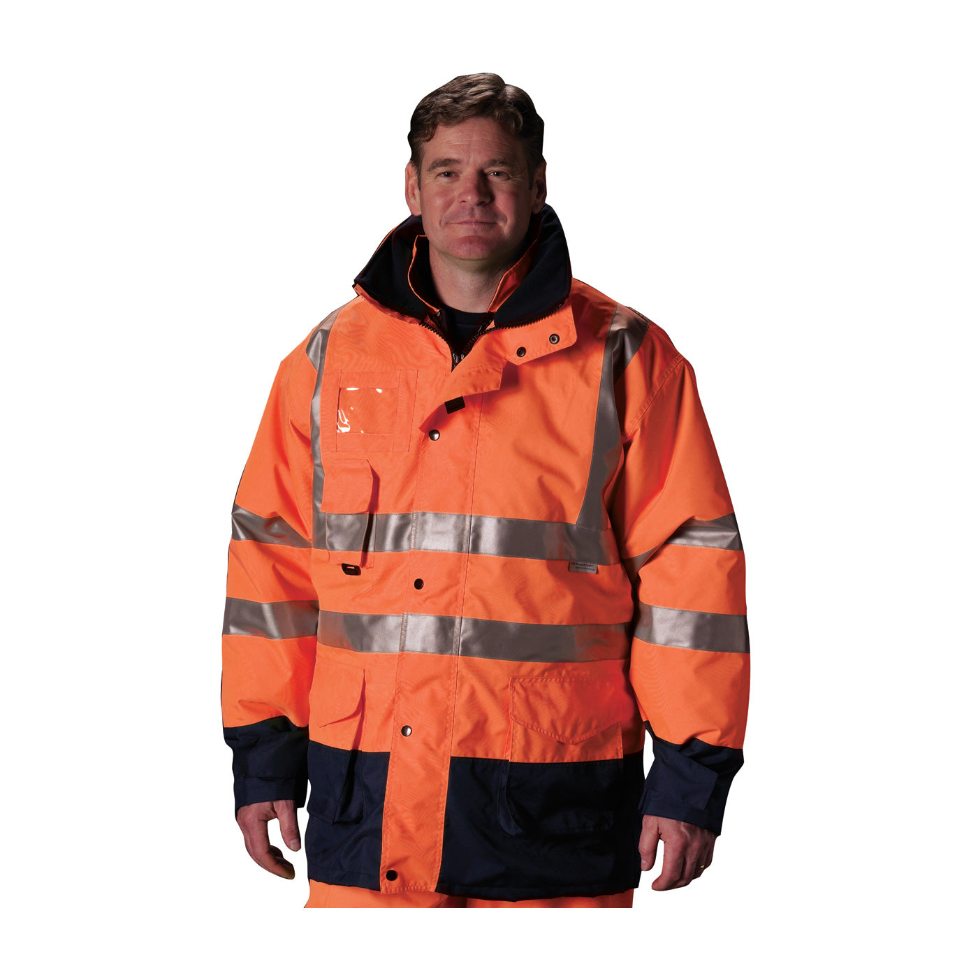 PIP 343-1756-OR/L ANSI Type R Class 3 7-in-1 All Conditions Coat with Inner Jacket and Vest Combination