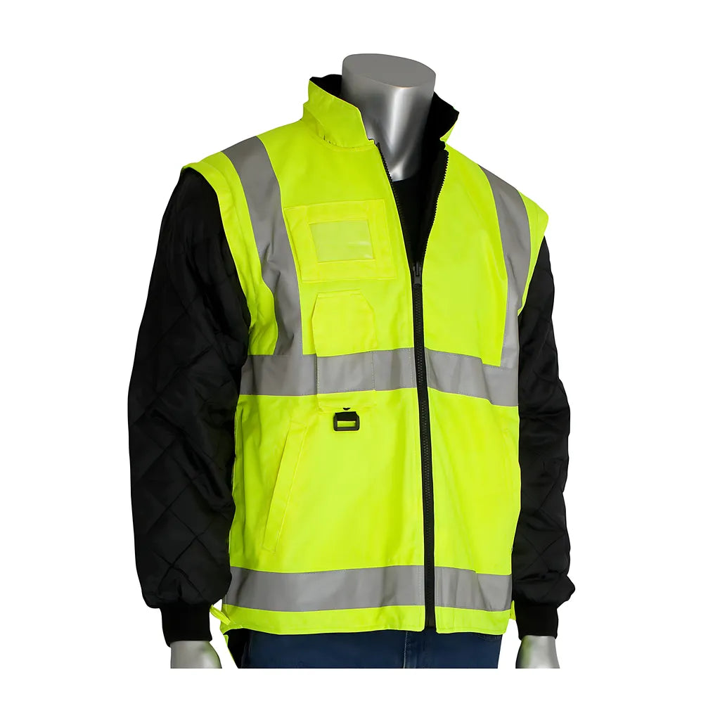 Pip 343-1756-Yel/2X Ansi Type R Class 3 7-In-1 All Conditions Coat With Inner Jacket And Vest Combination 343-1756-YEL2X-17474