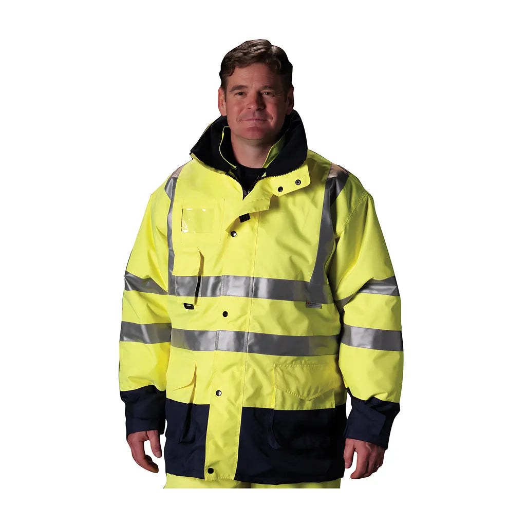 Pip 343-1756-Yel/2X Ansi Type R Class 3 7-In-1 All Conditions Coat With Inner Jacket And Vest Combination 343-1756-YEL2X-17476