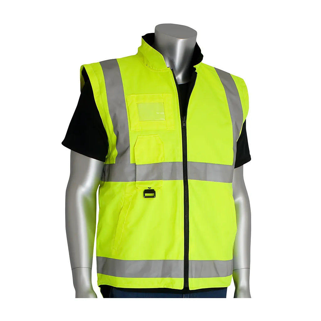 Pip 343-1756-Yel/3X Ansi Type R Class 3 7-In-1 All Conditions Coat With Inner Jacket And Vest Combination 343-1756-YEL3X-17512