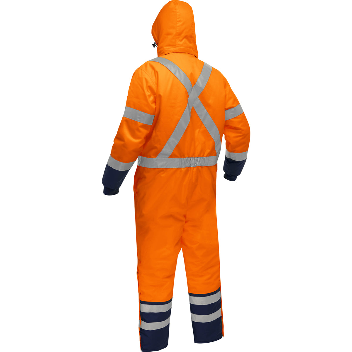 Bisley 344M6453X-ORNV/M ANSI Type R Class 3 Extreme Cold Coverall with X-Back