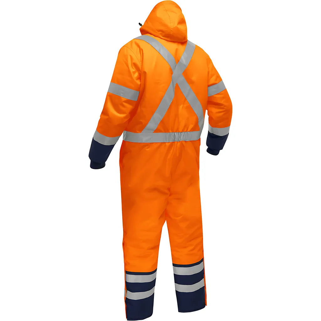 Bisley 344M6453X-Ornv/2X Ansi Type R Class 3 Extreme Cold Coverall With X-Back 344M6453X-ORNV2X-17609