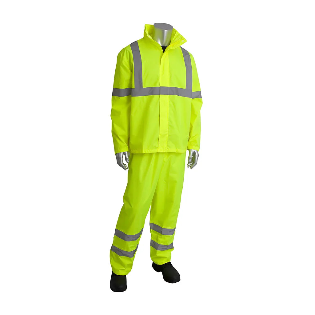 Falcon 353-1000Ly-L/Xl Ansi Type R Class 3 Two-Piece Value Rainsuit Set 353-1000LY-LXL-18093