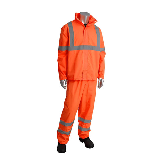 Falcon 353-1000Or-2X/3X Ansi Type R Class 3 Two-Piece Value Rainsuit Set 353-1000OR-2X3X-18081