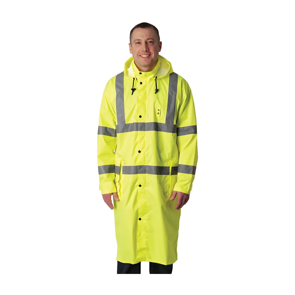 Falcon 353-1048-Ly/2X Ansi Type R Class 3 Value All Purpose 48" Raincoat 353-1048-LY2X-18135