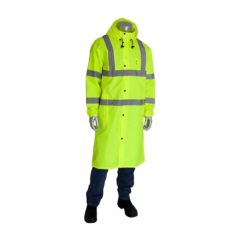 Falcon 353-1048-Ly/4X Ansi Type R Class 3 Value All Purpose 48" Raincoat 353-1048-LY4X-18137