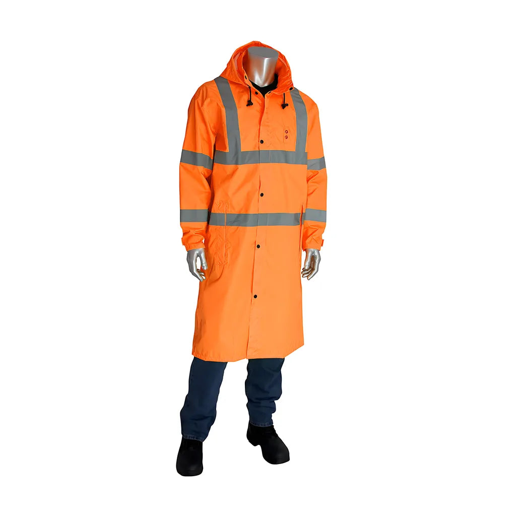 Falcon 353-1048-Or/2X Ansi Type R Class 3 Value All Purpose 48" Raincoat 353-1048-OR2X-18110