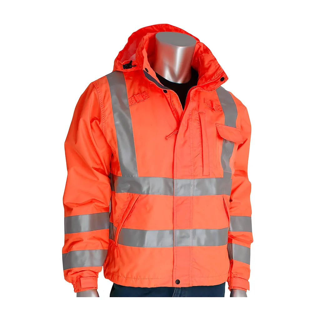 Falcon 353-2000-Or/2X Ansi Type R Class 3 Heavy Duty Waterproof Breathable Jacket 353-2000-OR2X-18166