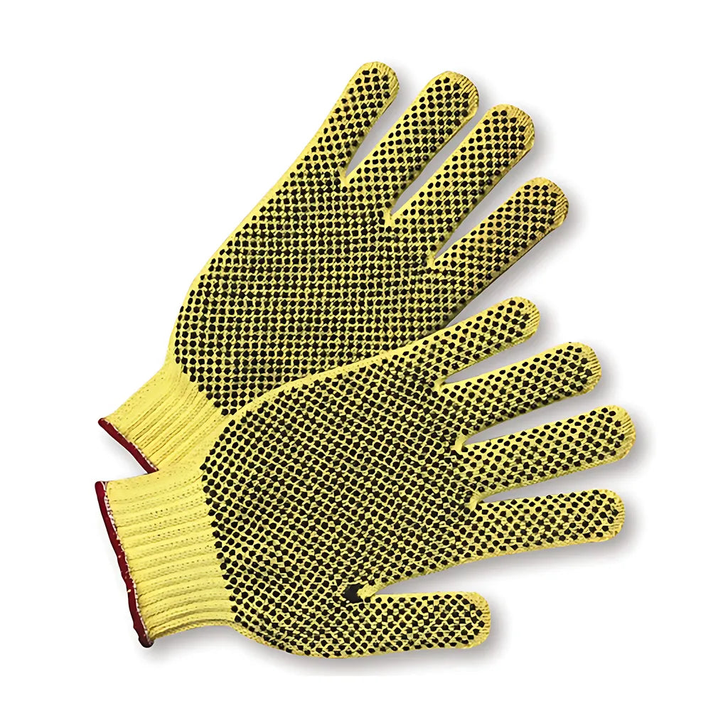 West Chester 35Kdebs Seamless Knit Dupont Kevlar / Cotton Plated Glove With Double-Sided Pvc Dot Grip - Medium Weight 35KDEBS-18351