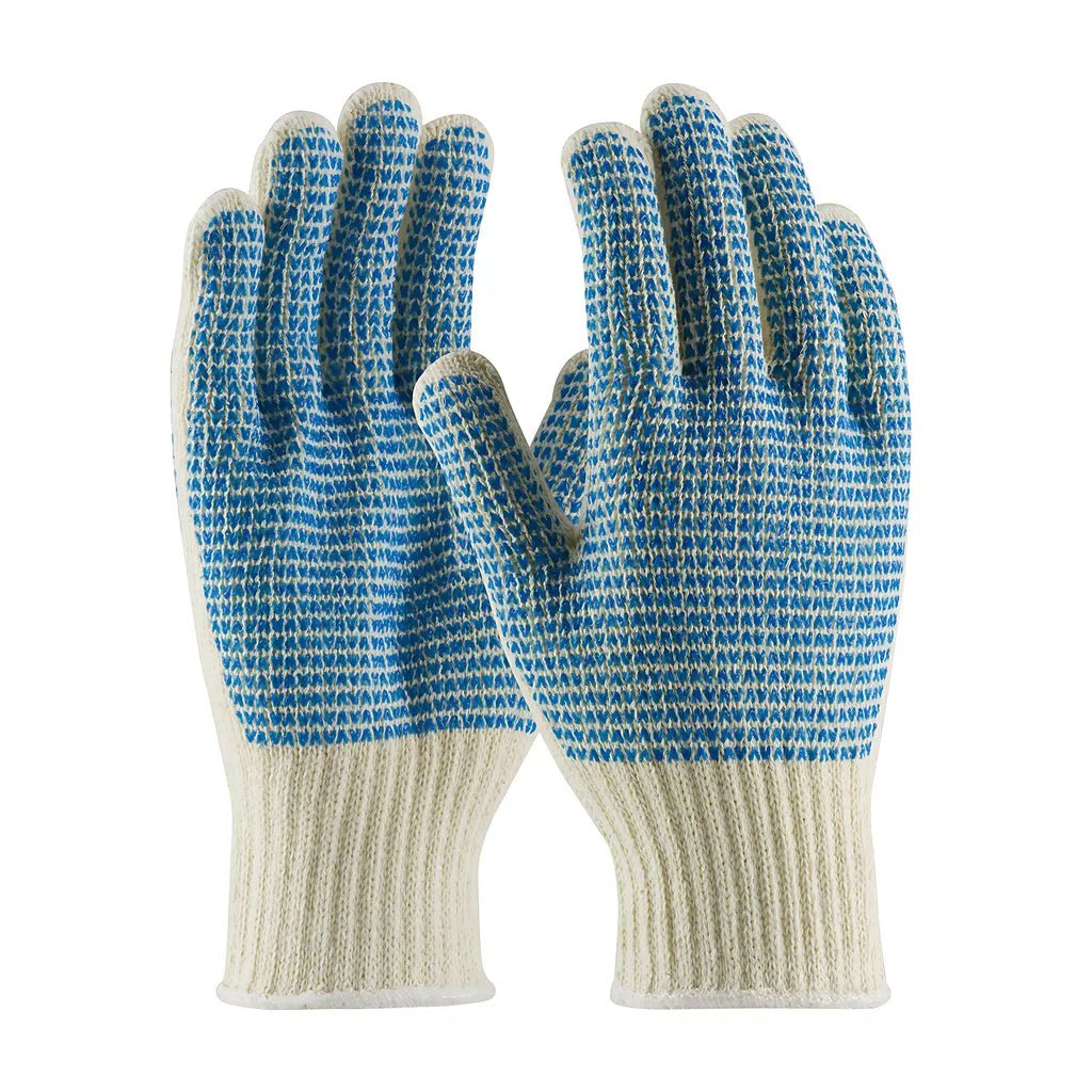 Pip 36-110Vv/L Heavy Weight Seamless Knit Cotton/Polyester Glove With Pvc "V" Pattern Grip - Double-Sided 36-110VVL-18424