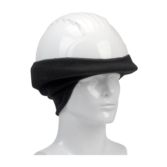 PIP 365-1505-BK Rib Knit Hard Hat Tube Liner - Ears & Neck