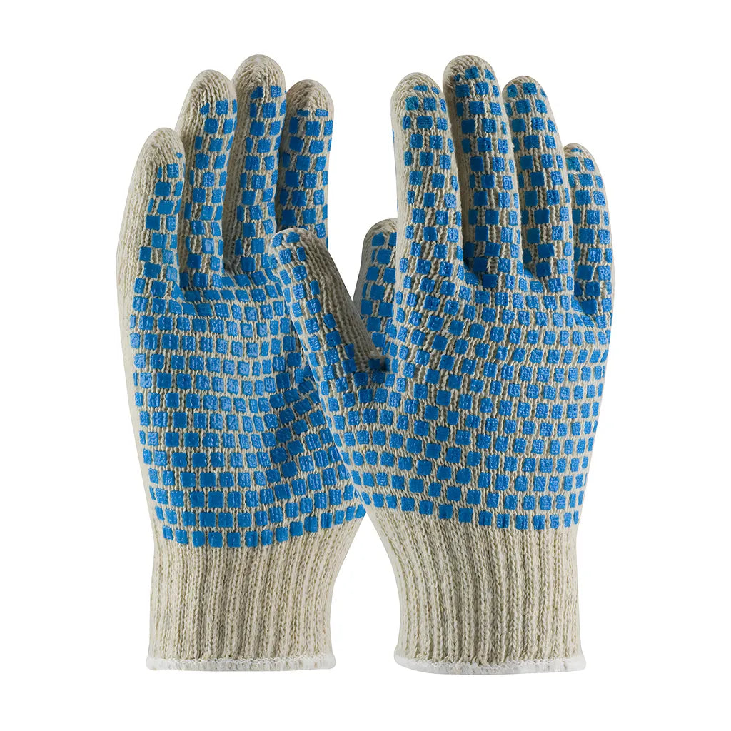 Pip 37-C110Bb/L Seamless Knit Cotton / Polyester Glove With Double-Sided Pvc Brick Pattern Grip - 7 Gauge 37-C110BBL-18572