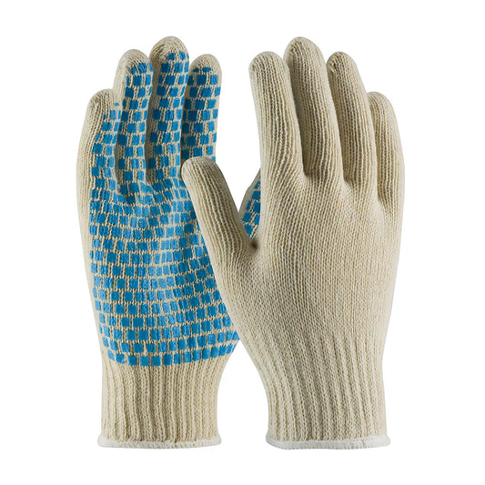 Pip 37-C110B/L Seamless Knit Cotton / Polyester Glove With Pvc Brick Pattern Grip - 7 Gauge 37-C110BL-18569