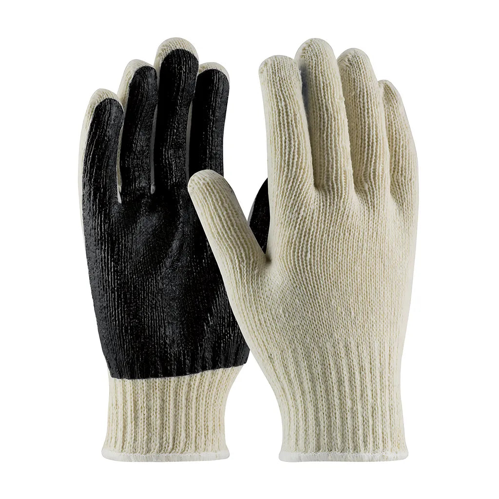 Pip 37-C110Pc-Bk/L Seamless Knit Cotton / Polyester Glove With Pvc Palm Coating - 7 Gauge 37-C110PC-BKL-18576