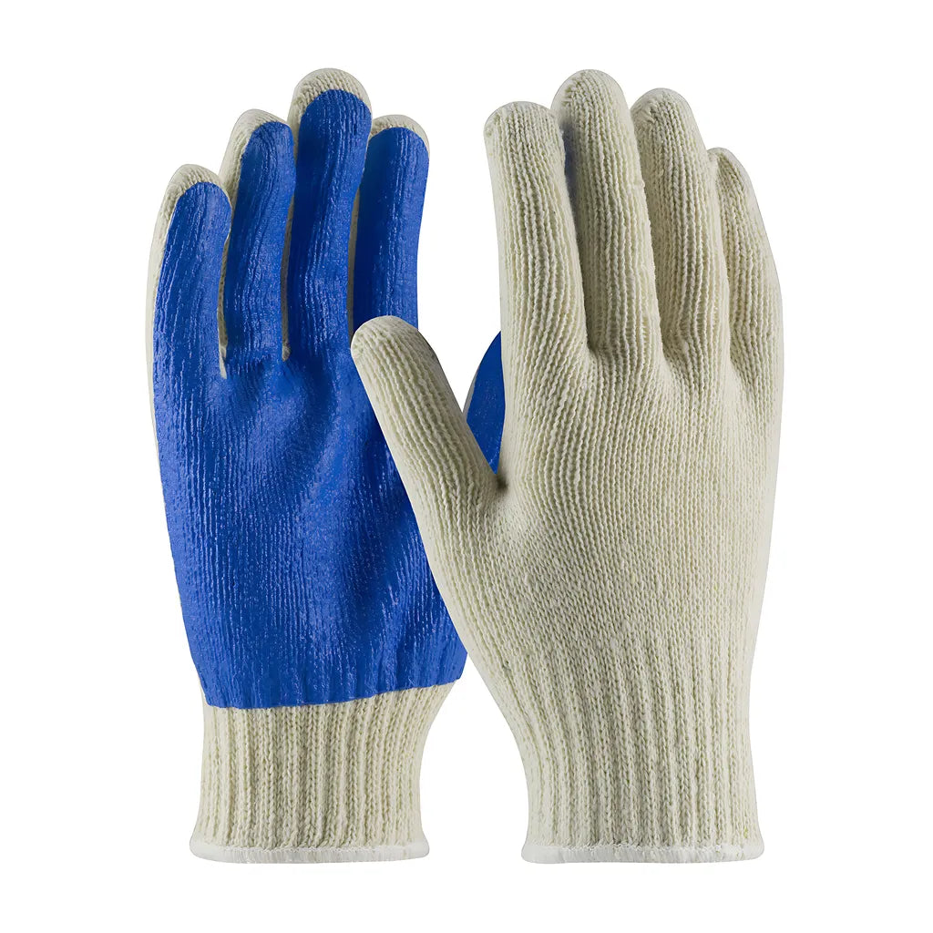 Pip 37-C110Pc-Bl/L Seamless Knit Cotton / Polyester Glove With Pvc Palm Coating - 7 Gauge 37-C110PC-BLL-18578