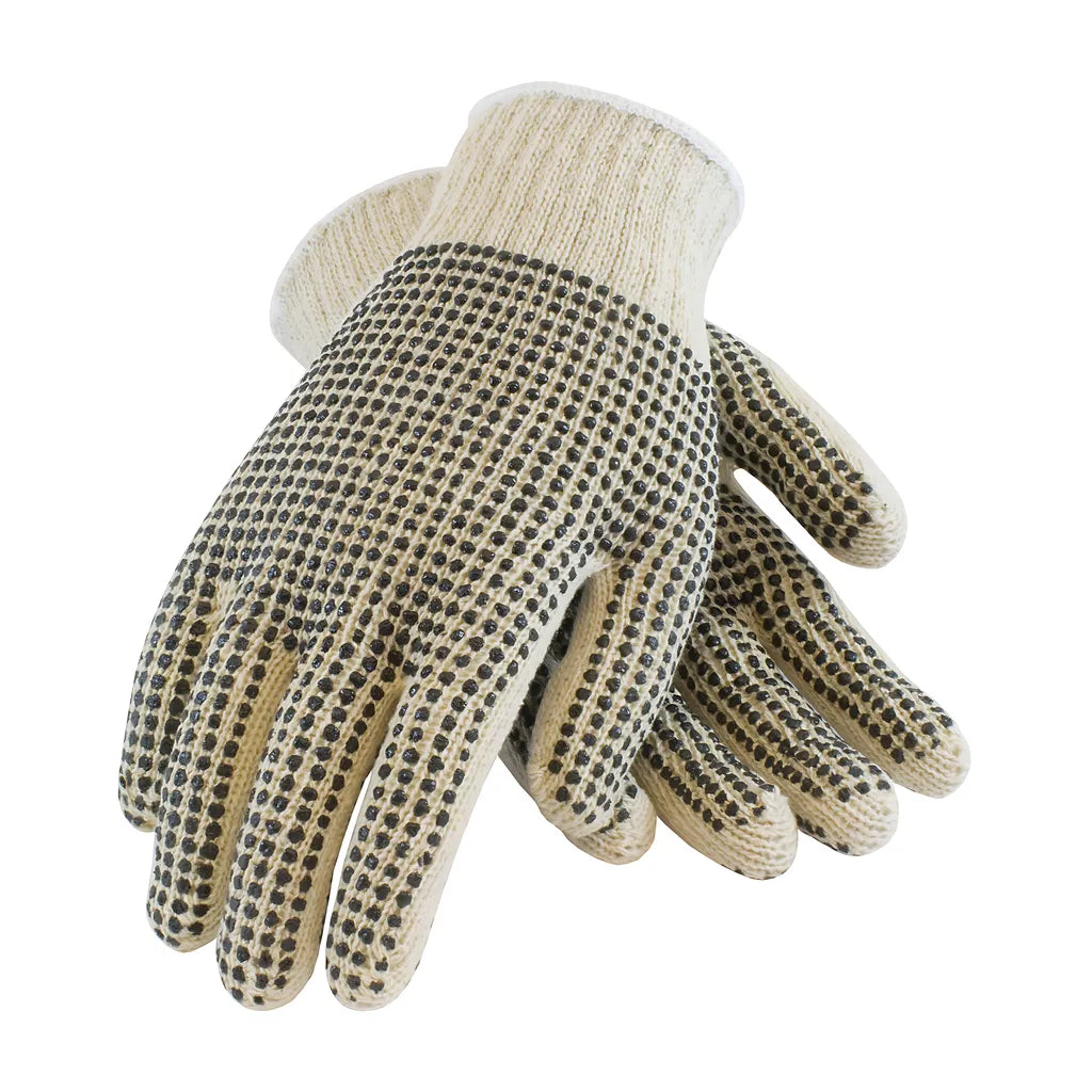 Pip 37-C110Pdd/L Seamless Knit Cotton / Polyester Glove With Double-Sided Pvc Dot Grip - 7 Gauge 37-C110PDDL-18586