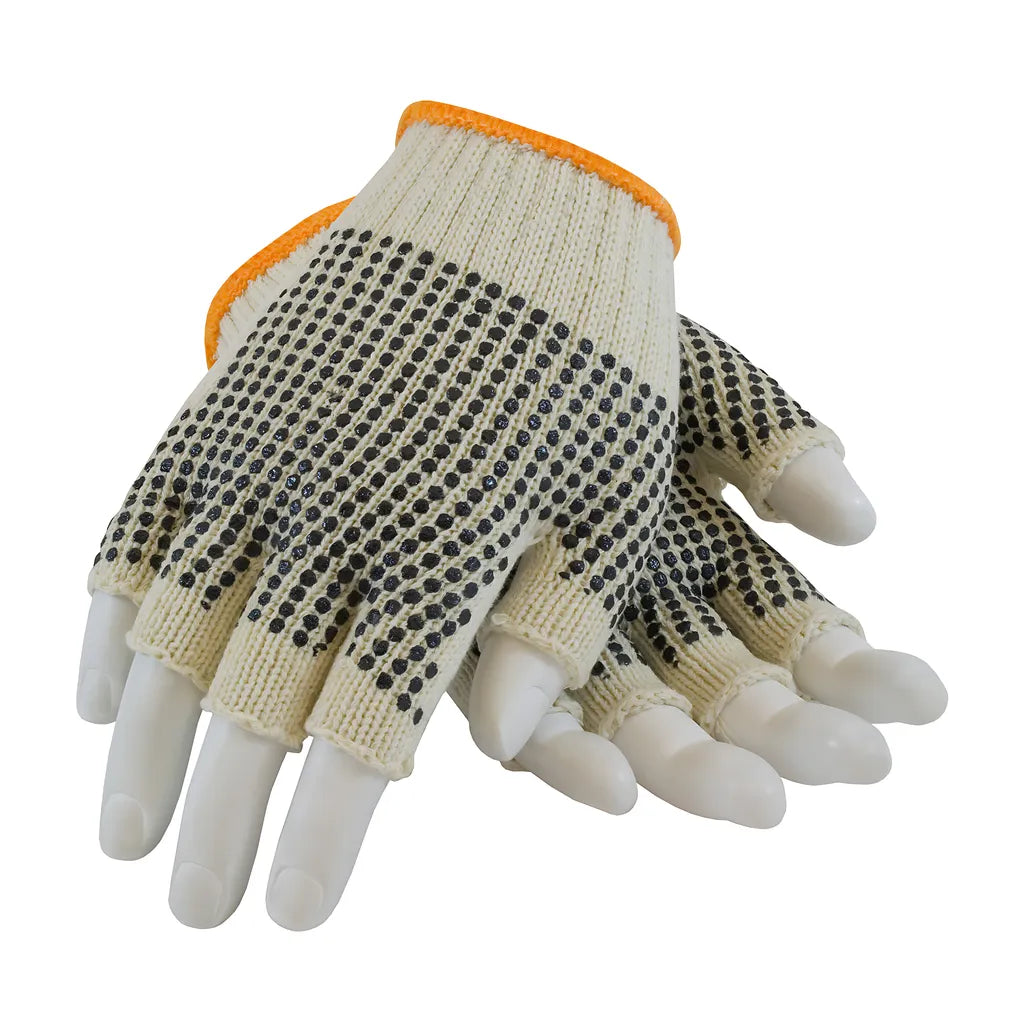 Pip 37-C119Pdd/L Seamless Knit Cotton / Polyester Glove With Double-Sided Pvc Dot Grip - Half-Finger 37-C119PDDL-18594