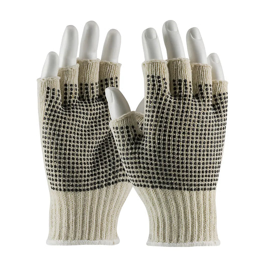 Pip 37-C119Pdd/S Seamless Knit Cotton / Polyester Glove With Double-Sided Pvc Dot Grip - Half-Finger 37-C119PDDS-18591