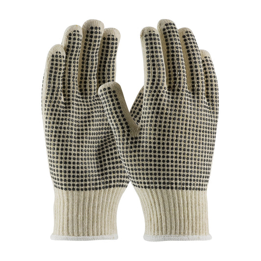 West Chester K708SKBSL Medium Weight Seamless Knit Cotton/Polyester Glove with PVC Dotted Grip - Double-Sided