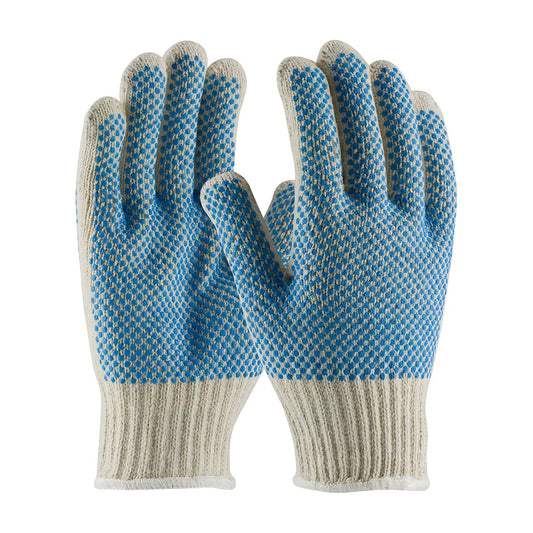 Pip 37-C512Pdd-Bl/L Seamless Knit Cotton / Polyester Glove With Double-Sided Pvc Dense Dot Grip - 7 Gauge 37-C512PDD-BLL-18599