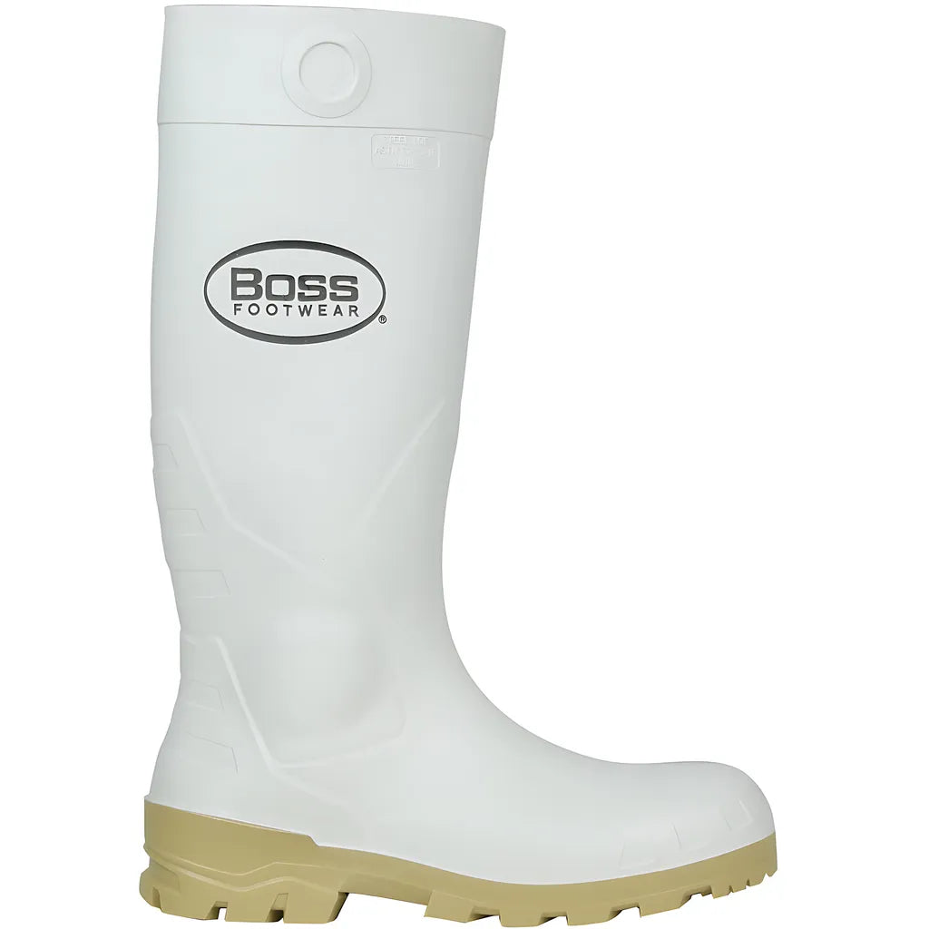 Boss 382-910/11 16" White Pvc Steel Toe Boot 382-91011-18686