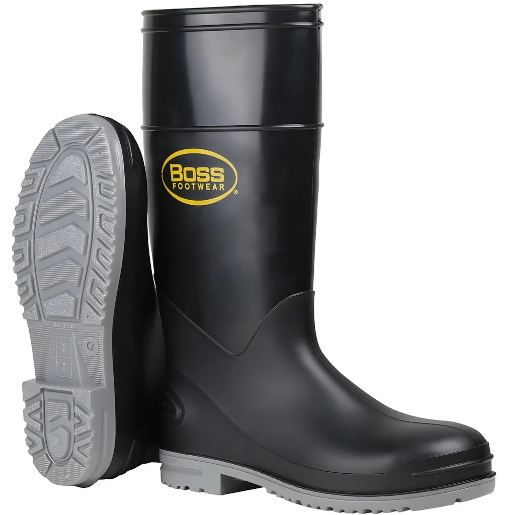 Boss 383-890/10 16" Black Polyblend Steel Toe And Shank Boot 383-89010-18736