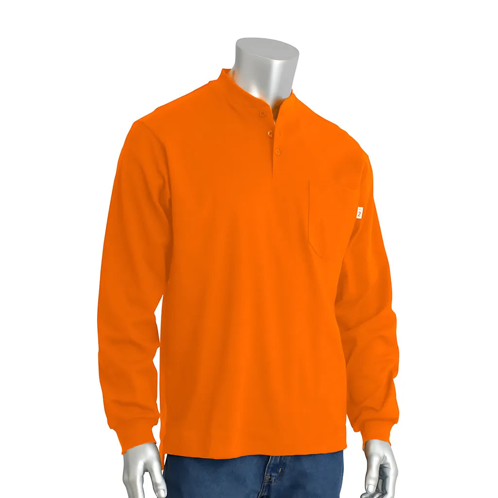 Pip 385-Frhn-(Or)-2X Ar/Fr Long Sleeve Henley 385-FRHN--OR--2X-18845