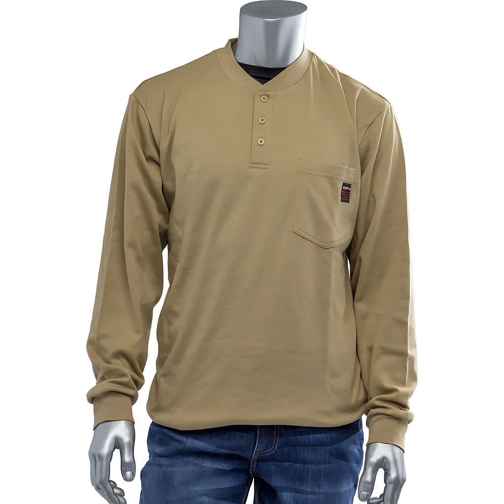 Pip 385-Frhn-(Tn)-4X Ar/Fr Long Sleeve Henley 385-FRHN--TN--4X-18853