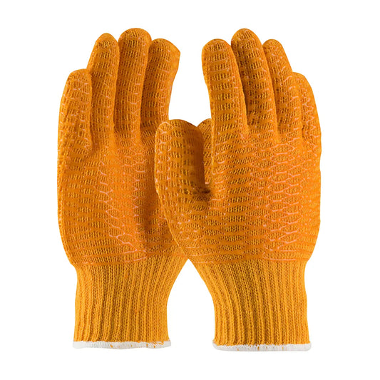 Pip 39-3013/L Seamless Knit Polyester Glove With Double-Sided Pvc Honeycomb     Criss-Cross Grip - Knit Wrist 39-3013L-19192