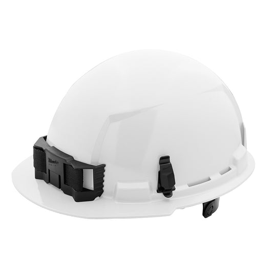 White Front Brim Hard Hat w/6pt Ratcheting Suspension - Type 1, Class E