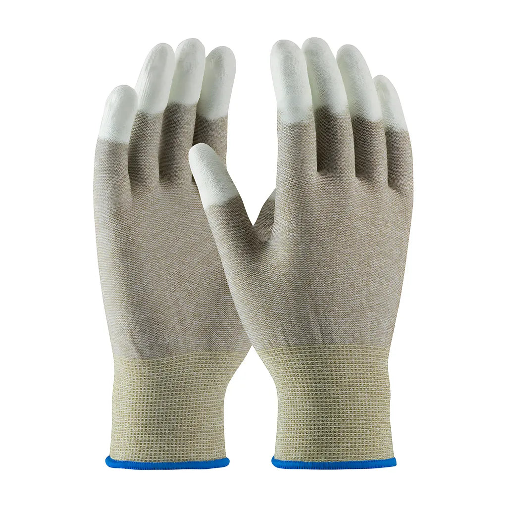 Cleanteam 40-6416/S Seamless Knit Nylon / Copper Fiber Electrostatic Dissipative (Esd) Glove With Polyurethane Coated Smooth Grip On Fingertips 40-6416S-19505