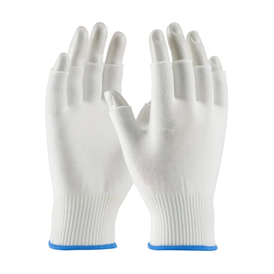 Cleanteam 40-732/L Medium Weight Seamless Knit Nylon Clean Environment Glove - Half-Finger 40-732L-19517