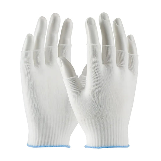 Cleanteam 40-736/L Light Weight Seamless Knit Nylon Clean Environment Glove - Half-Finger 40-736L-19520