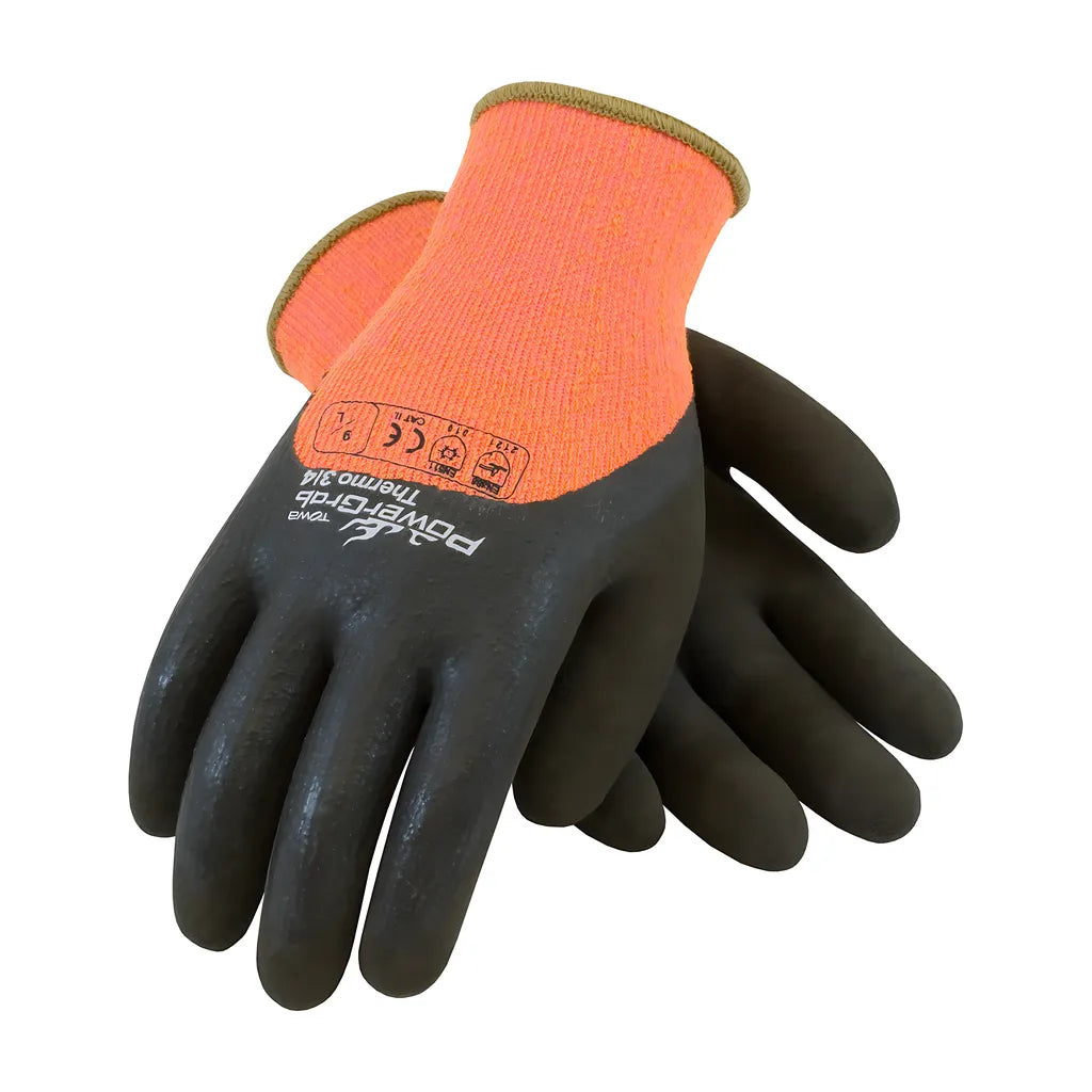 Towa 41-1475/Xl Hi-Vis Seamless Knit Acrylic Terry Glove With Latex Microfinish Grip On Palm, Fingers & Knuckles 41-1475XL-19622