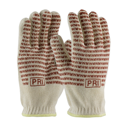 PIP 43-502S Double-Layered Cotton Seamless Knit Hot Mill Glove with Double-Sided EverGrip Nitrile Coating - 24 oz