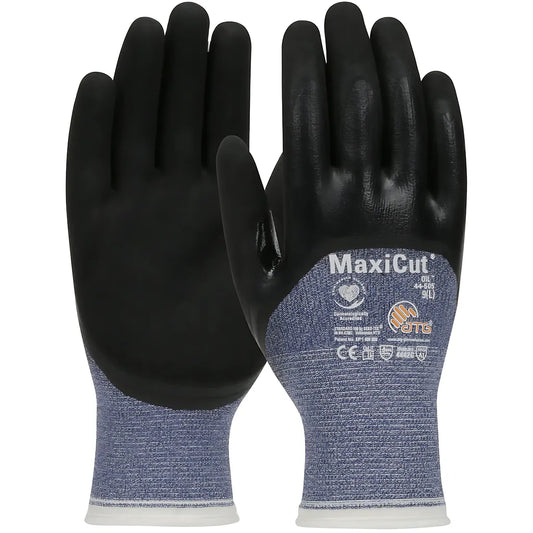 Atg 44-505/L Seamless Knit Engineered Yarn Glove With Nitrile Coated Microfoam Grip On Palm, Fingers & Knuckles 44-505L-19796