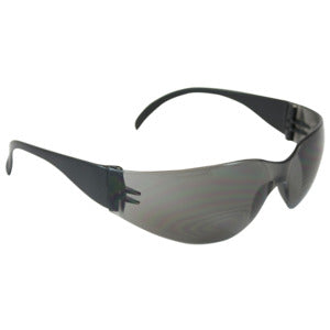 Bouton Optical 250-01-0001 Rimless Safety Glasses with Black Temple, Gray Lens and Anti-Scratch Coating