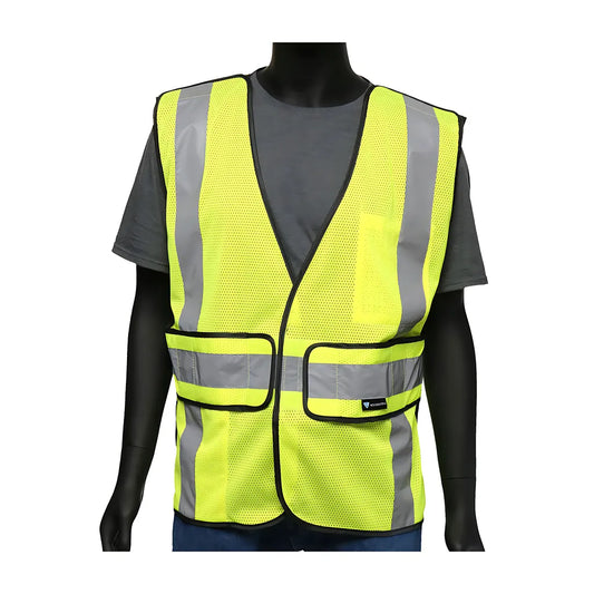 West Chester 47200/O Ansi Type R Class 2 Three Pocket Expandable Mesh Breakaway Vest 47200O-19890
