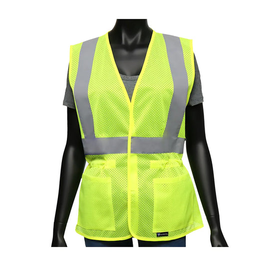 West Chester 47207/Lxl Ansi Type R Class 2 Women'S Contoured Mesh Vest With Adjustable Waist 47207LXL-19906