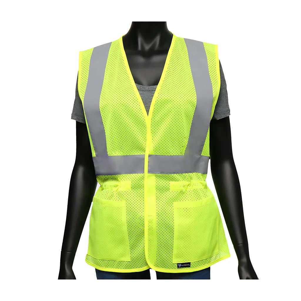 West Chester 47207/Sm Ansi Type R Class 2 Women'S Contoured Mesh Vest With Adjustable Waist 47207SM-19908