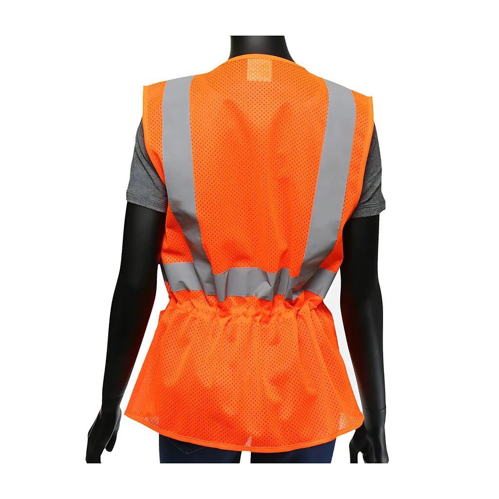 West Chester 47208/Lxl Ansi Type R Class 2 Women'S Contoured Mesh Vest With Adjustable Waist 47208LXL-19911